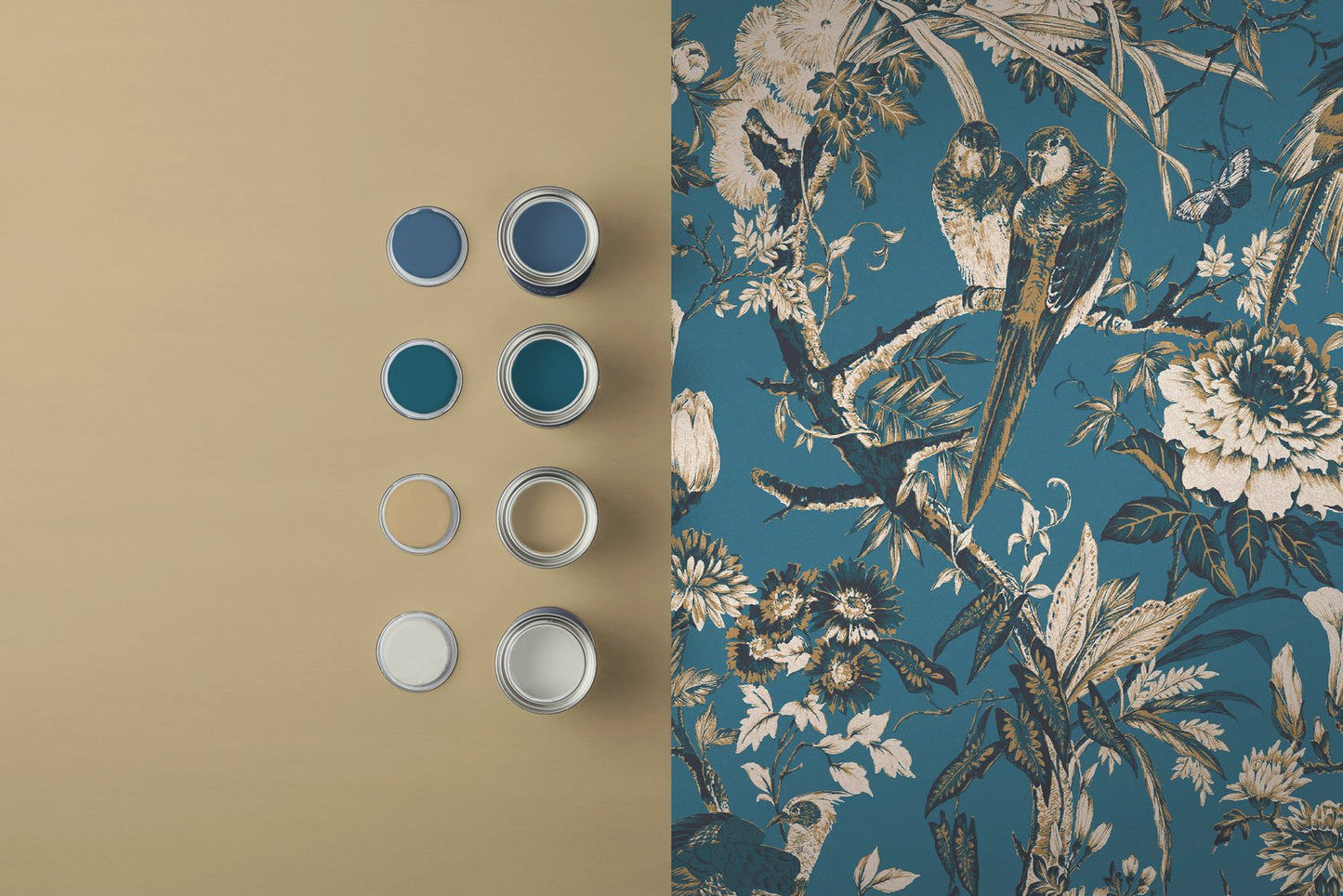 127911 - Perrow Wallpaper - Blue - Graham & Brown