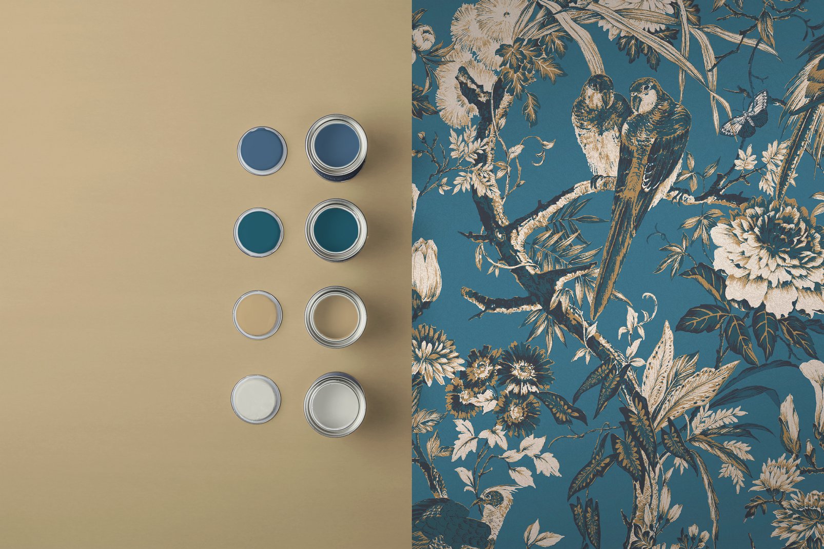 127911 - Perrow Wallpaper - Blue - Graham & Brown