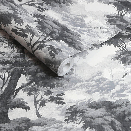 127930 - Bobarts Garden Wallpaper - Monochrome - Graham & Brown