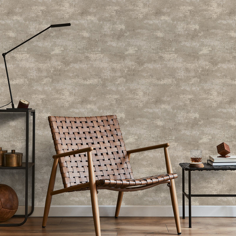 128781 - Urban Plaster Wallpaper - Mocha - Boutique Luxury