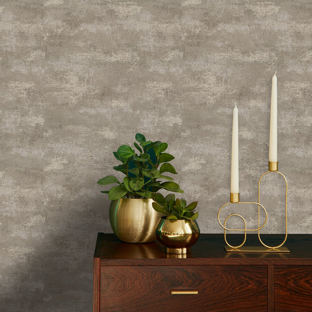 128781 - Urban Plaster Wallpaper - Mocha - Boutique Luxury