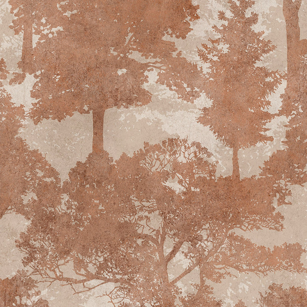 128837 - Trailing Trees Wallpaper - Terracotta - Next