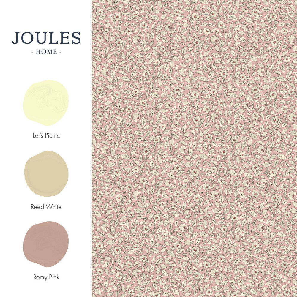 128917 - Ditsy Floral Wallpaper - Soft Pink - Joules