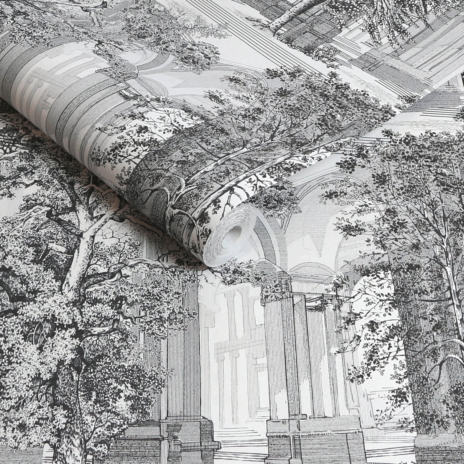 129092 - Rivington Folly Wallpaper - Tattoo - Graham & Brown