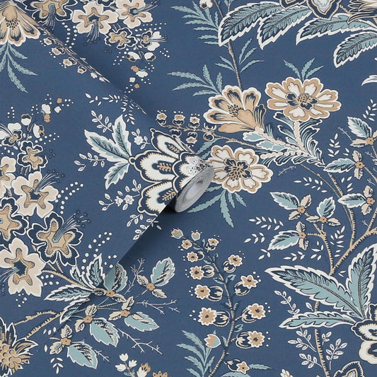 130097 - Marlbrook Wallpaper - Dusky Seaspray - Laura Ashley