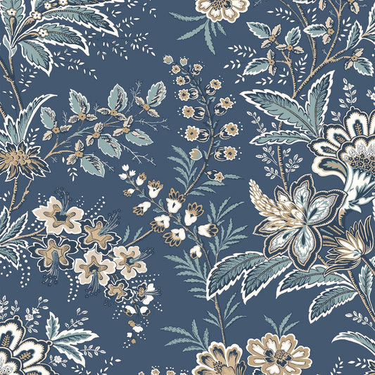 130097 - Marlbrook Wallpaper - Dusky Seaspray - Laura Ashley