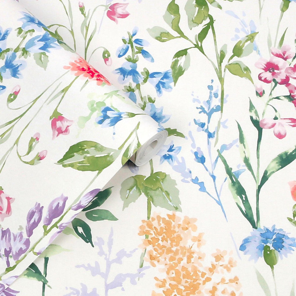 130103 - Elston Garden Wallpaper - Multi - Laura Ashley