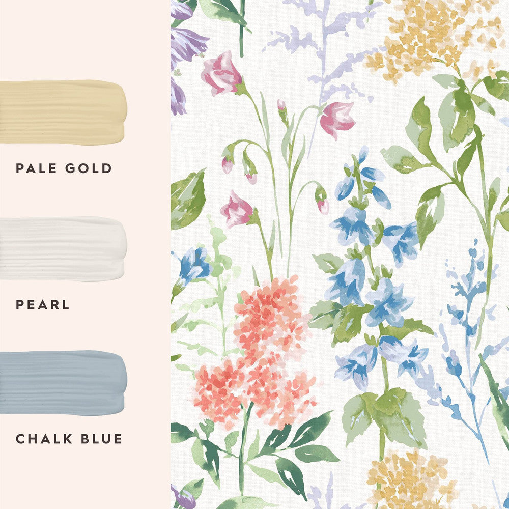 130103 - Elston Garden Wallpaper - Multi - Laura Ashley