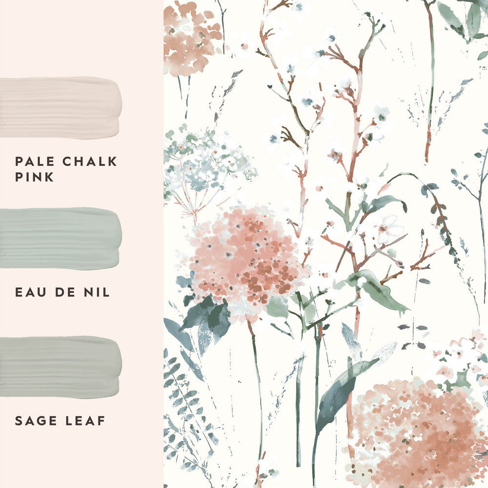 130104 - Pallington Bloom Wallpaper - Plaster Pink - Laura Ashley
