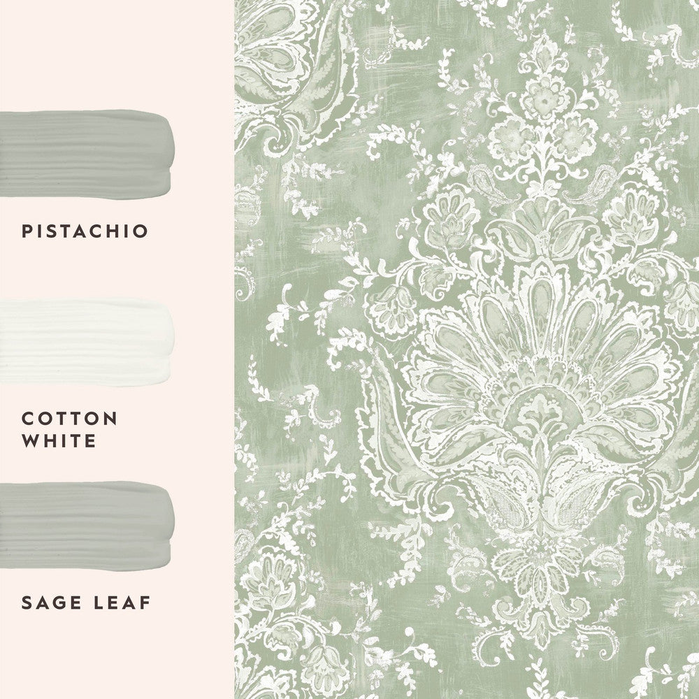 130105 - Maddox Wallpaper - Sage - Laura Ashley