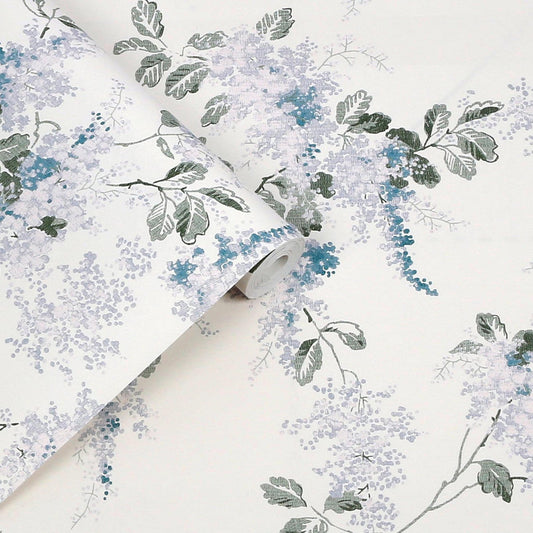 130106 - Mirabelle Wallpaper - Pale Seaspray - Laura Ashley