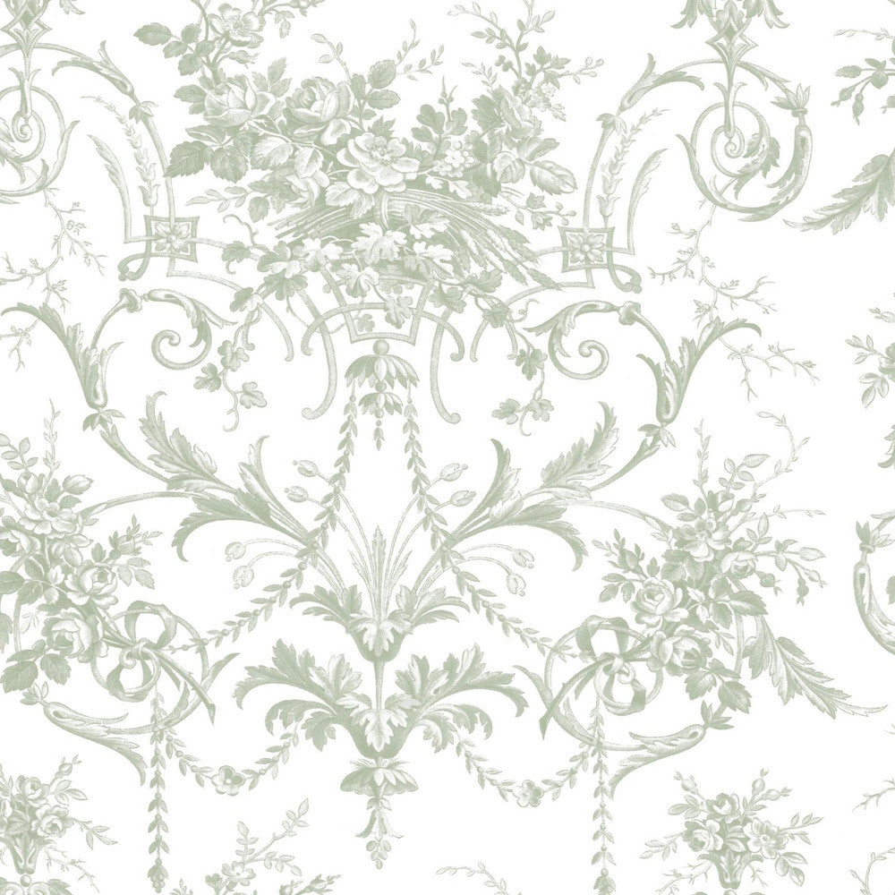 130112 - Tuileries Wallpaper - Sage Green - Laura Ashley