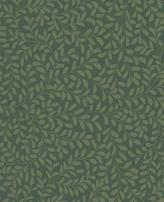 130370 - Gilded Leaf Wallpaper - Olive - Graham & Brown