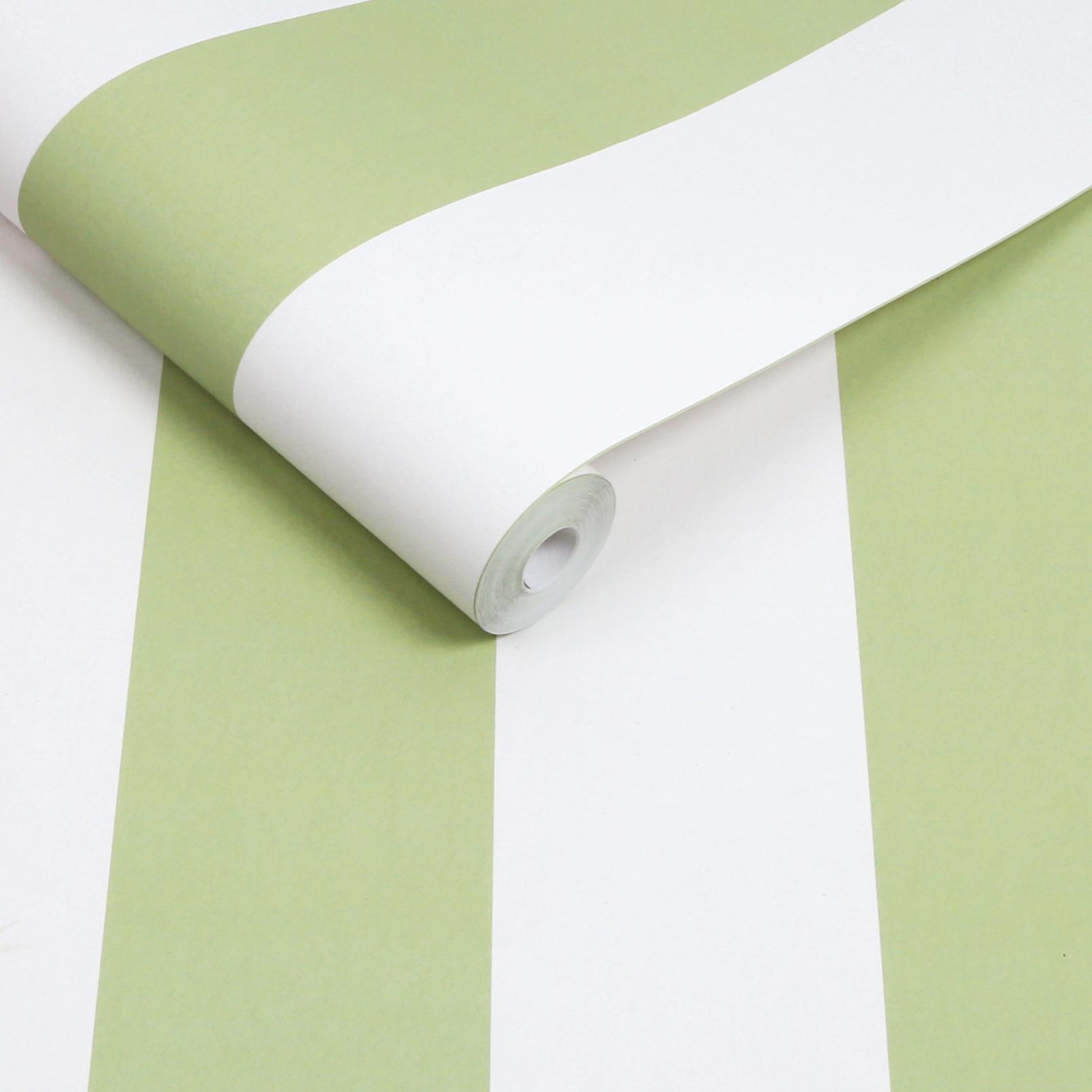 131443 - Quartet Stripe Wallpaper - Green - Graham & Brown