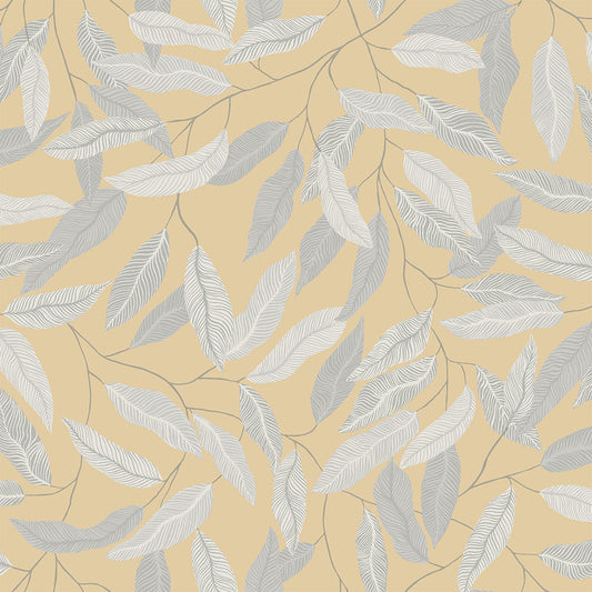 15903 - Florian Wallpaper - Yellow - Midbec