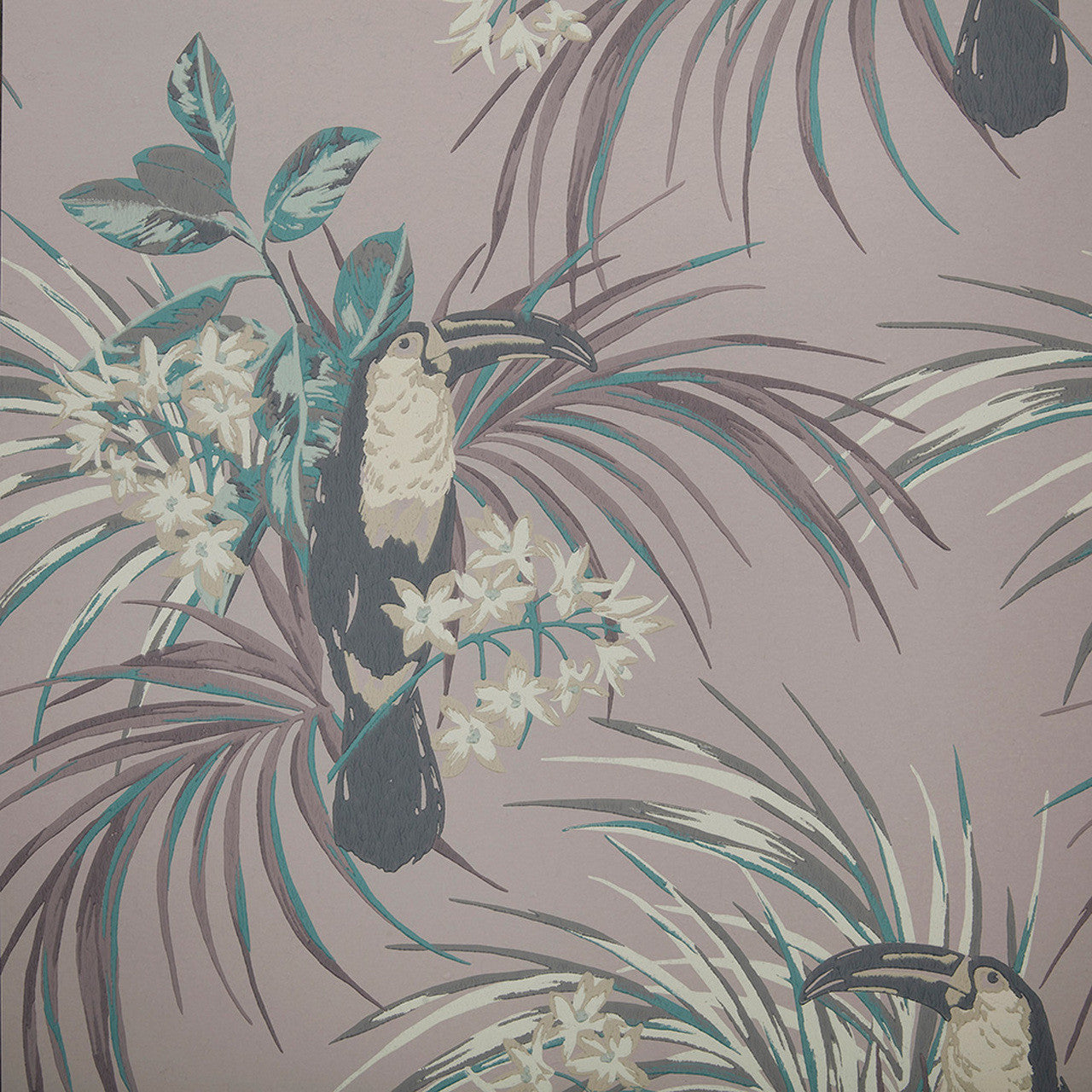 1907-135-02 - Le Toucan Wallpaper - Rose - 1838 wallcoverings