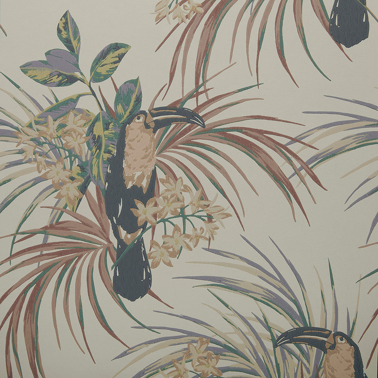 1907-135-04 - Le Toucan Wallpaper - Amber Glow - 1838 wallcoverings