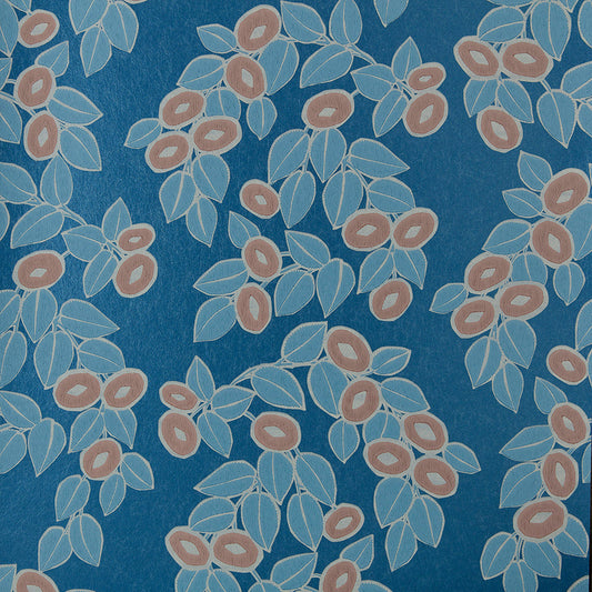 1907-136-01 - Rosetta Wallpaper - Midnight - 1838 wallcoverings