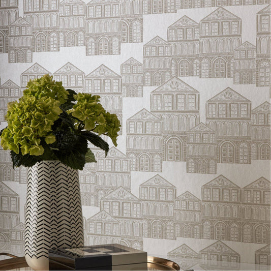 1907-137-01 - Maison Wallpaper - Ivory - 1838 wallcoverings