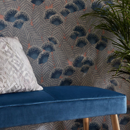 1907-138-01 - Clarice Wallpaper - Soft Blue - 1838 wallcoverings