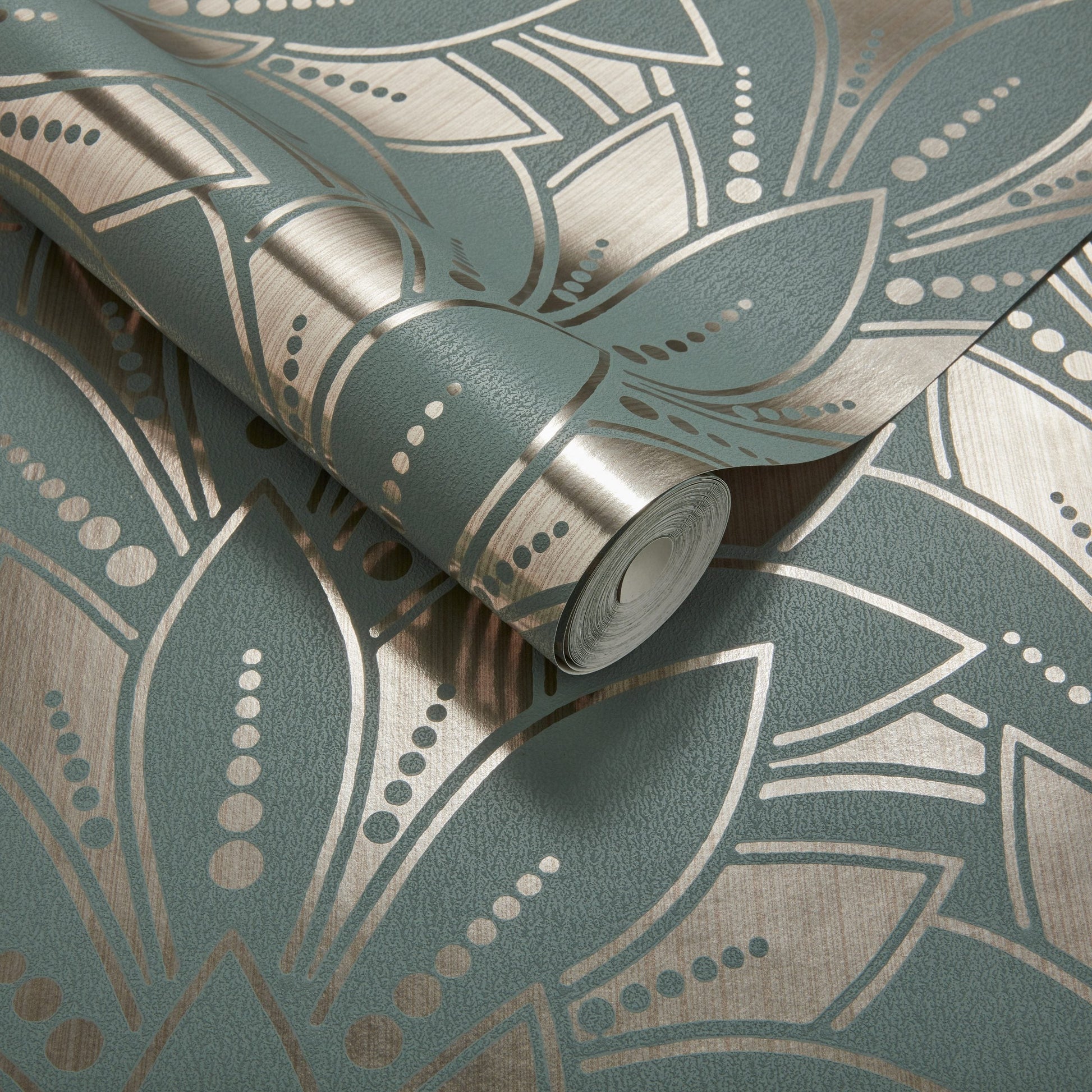 1907-139-05 - Astoria Foil Wallpaper - Neo Mint - 1838 wallcoverings