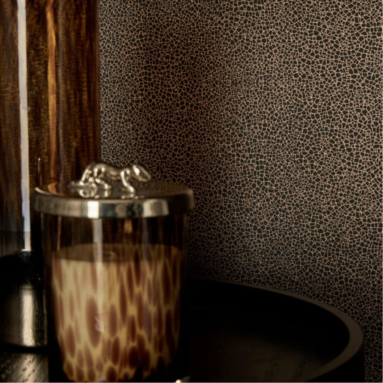 1907-141-06 - Emile Wallpaper - Jet Black - 1838 wallcoverings