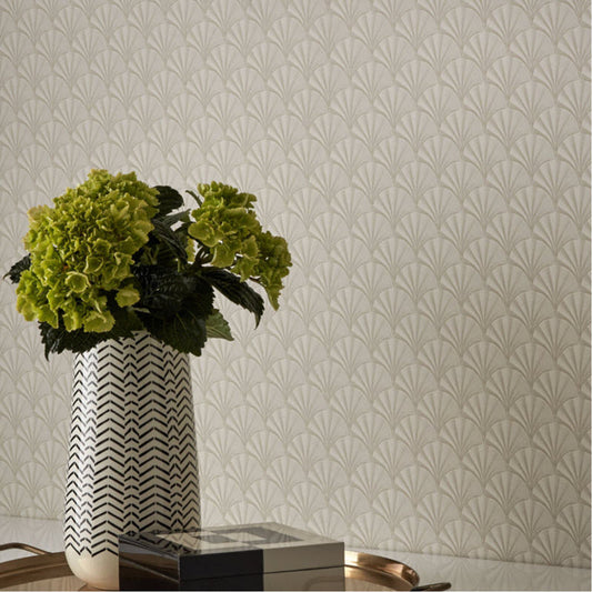 1907-142-01 - Elodie Wallpaper - Ivory - 1838 wallcoverings