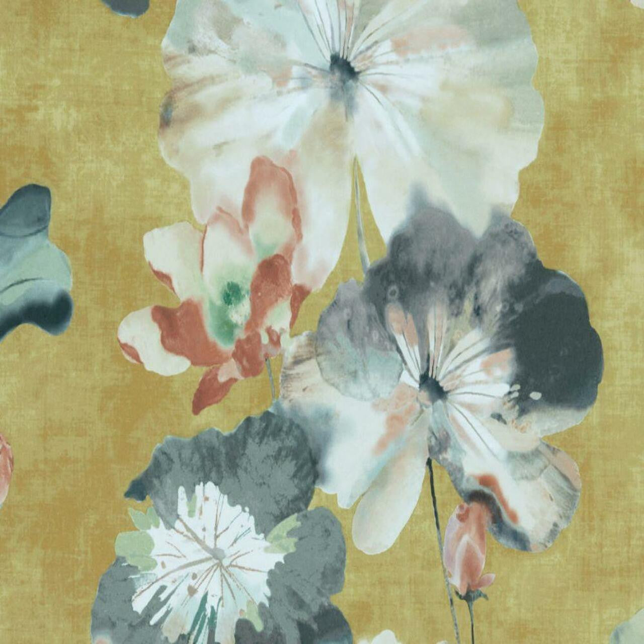 2008-143-05 - Water Lilies Wallpaper - Honey - 1838 wallcoverings