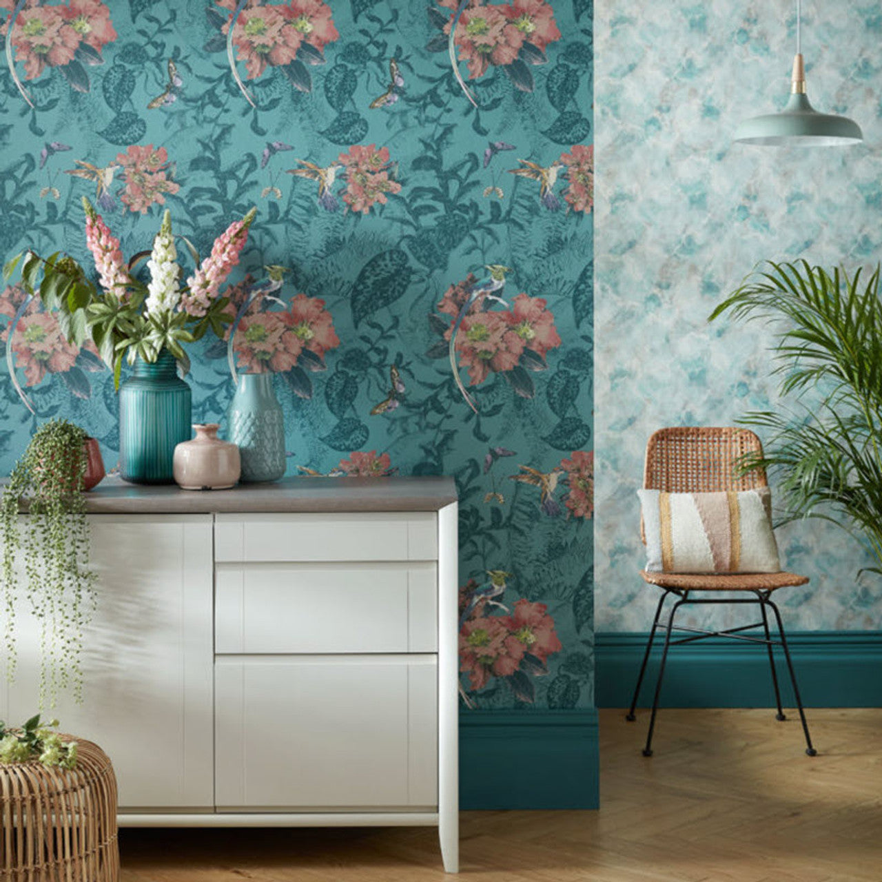 2008-144-02 - Hedgerow Wallpaper - Mineral - 1838 wallcoverings