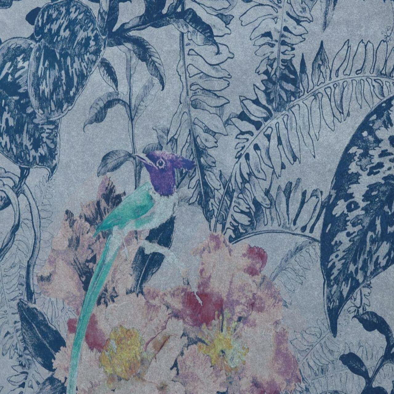 2008-144-03 - Hedgerow Wallpaper - Blue Dusk - 1838 wallcoverings