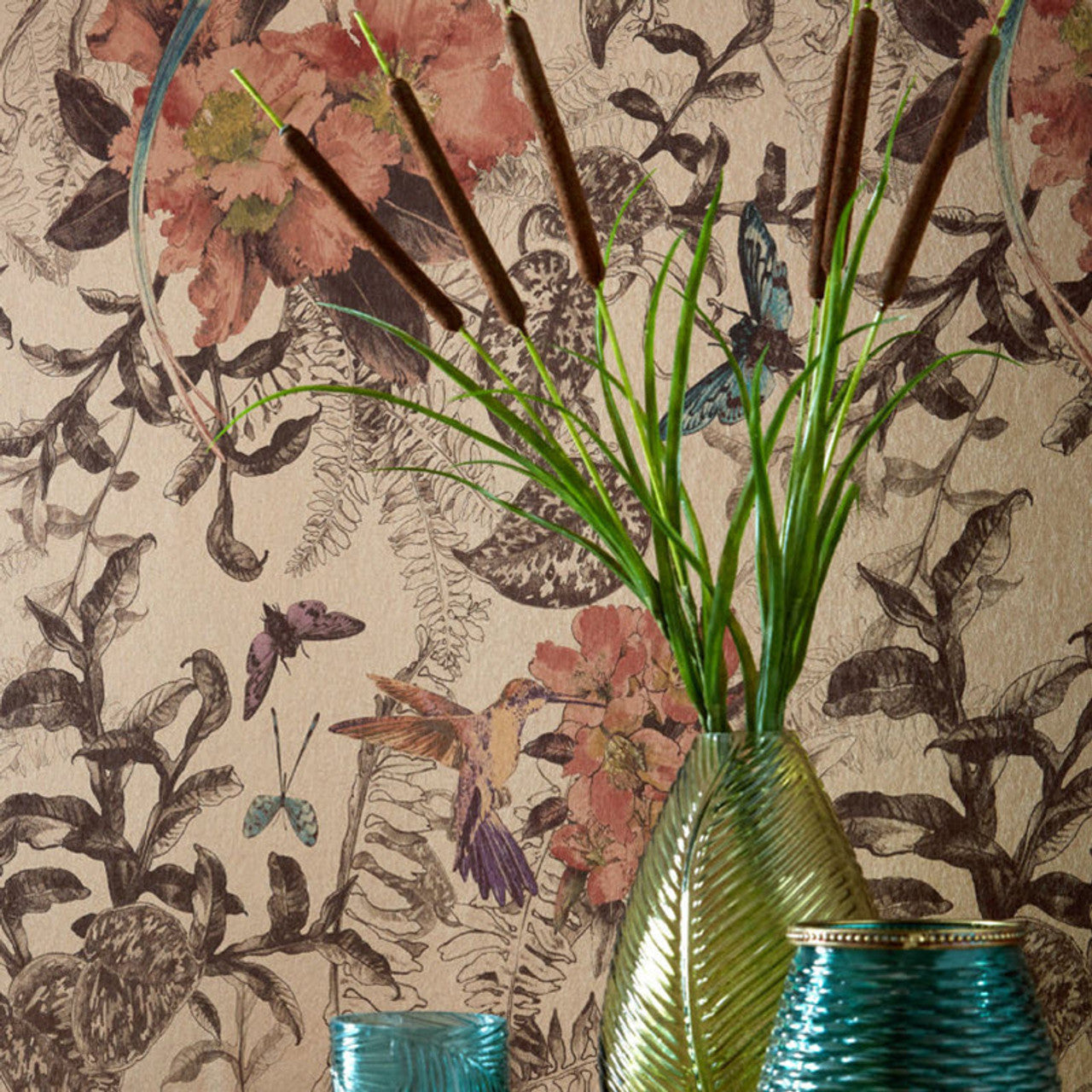 2008-144-04 - Hedgerow Wallpaper - Copper - 1838 wallcoverings