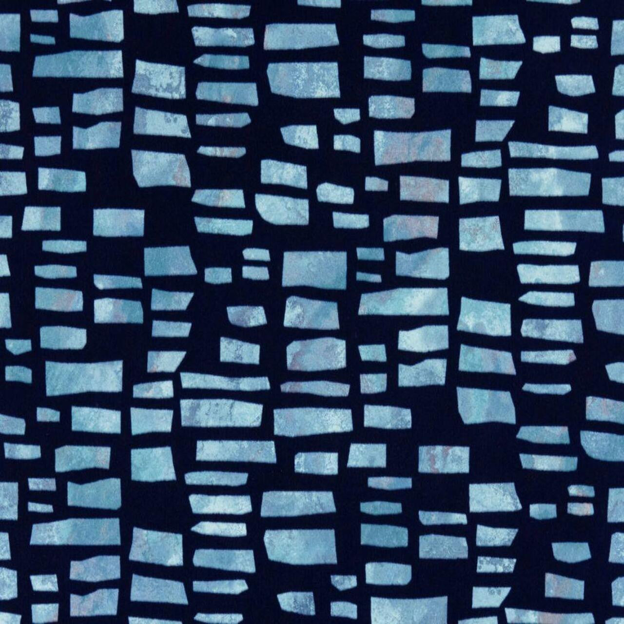 2008-145-03 - Fusion Flock Wallpaper - Blue Dusk - 1838 wallcoverings