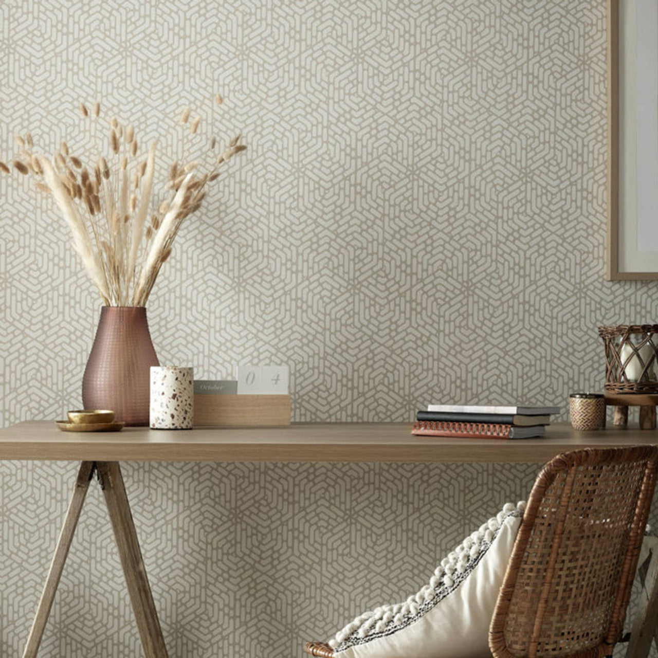 2008-148-02 - Willow Wallpaper - Barley - 1838 wallcoverings