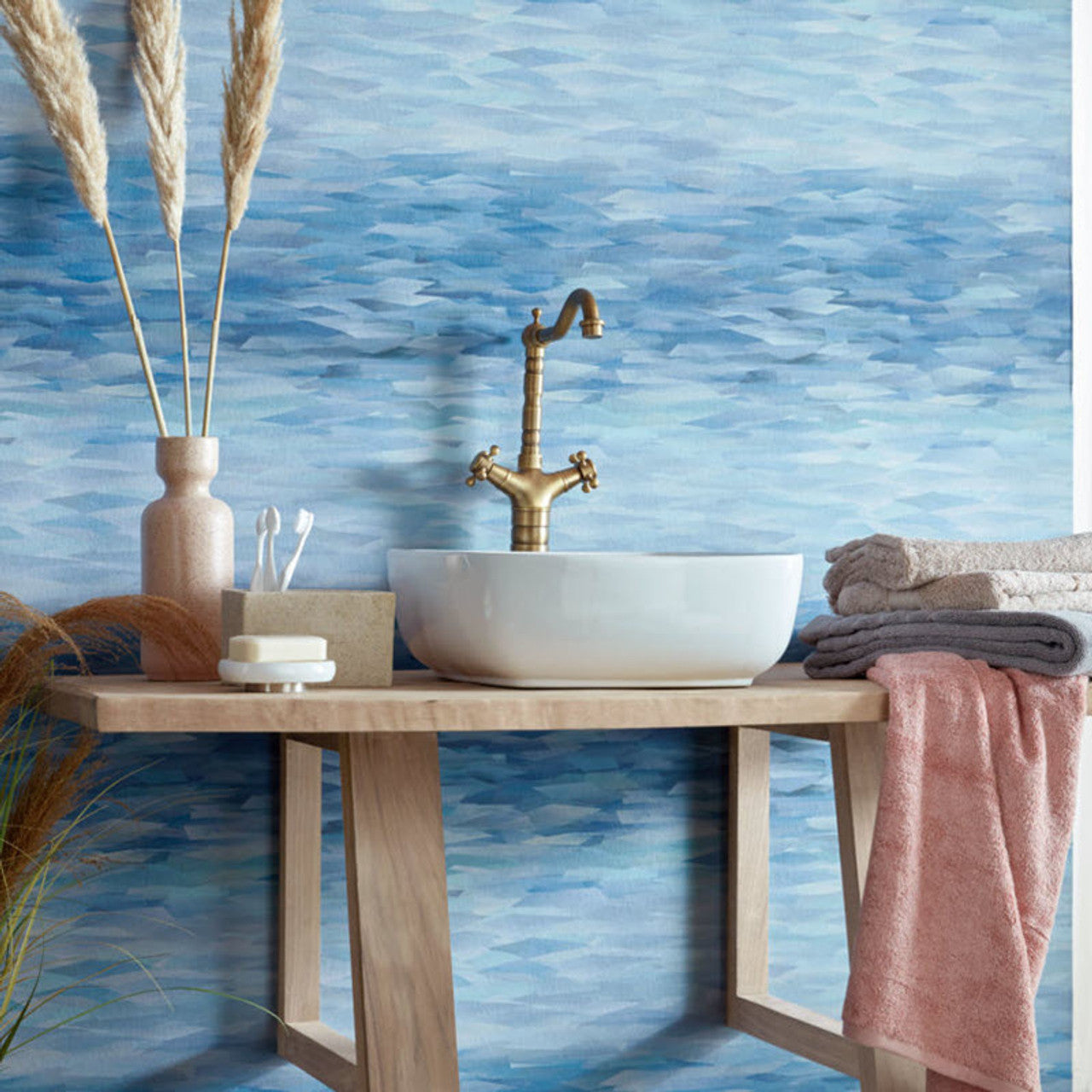 2008-151-02 - Prism Wallpaper - Blue Dusk - 1838 wallcoverings