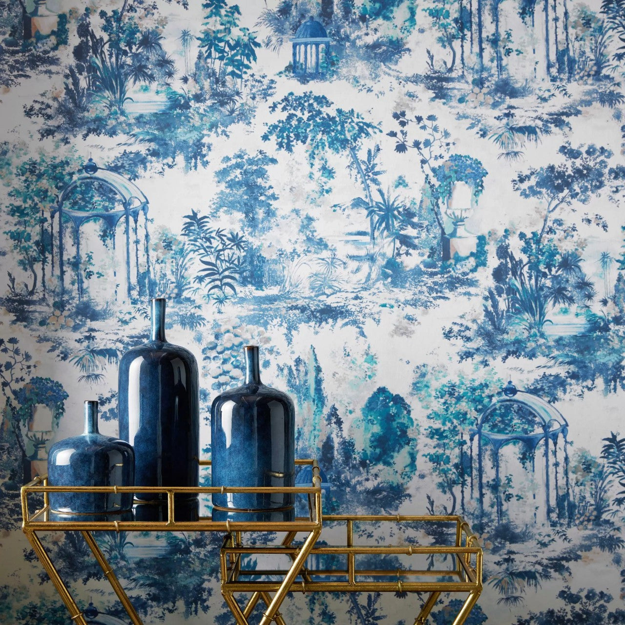 2109-153-02 - Pavilion Wallpaper - Lupin - 1838 wallcoverings