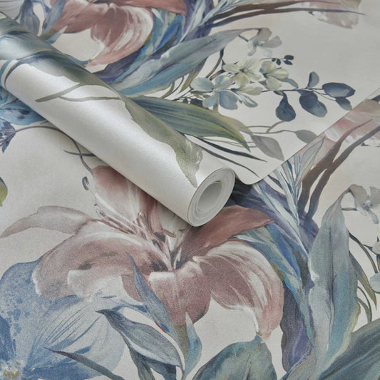 2109-154-02 - Lilliana Wallpaper - Cream - 1838 wallcoverings