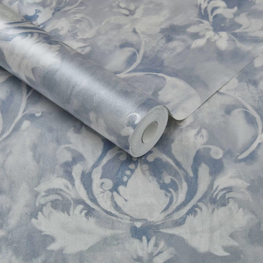 2109-156-01 - Ornamenta Wallpaper - Pewter - 1838 wallcoverings