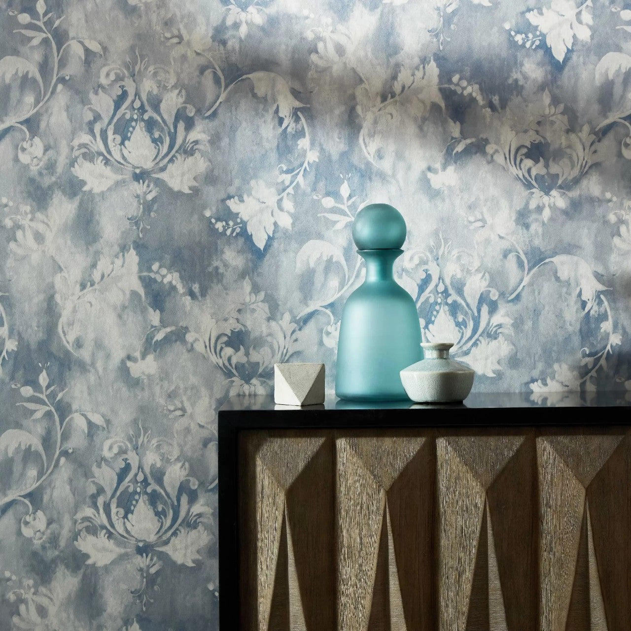 2109-156-01 - Ornamenta Wallpaper - Pewter - 1838 wallcoverings
