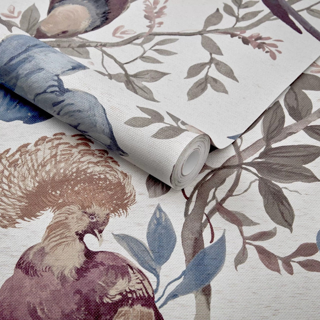 2109-157-02 - Bird Sonnet Wall Mural - Chambray - 1838 wallcoverings