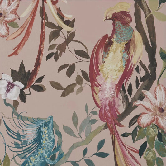 2109-157-03 - Bird Sonnet Wallpaper - Blush - 1838 wallcoverings