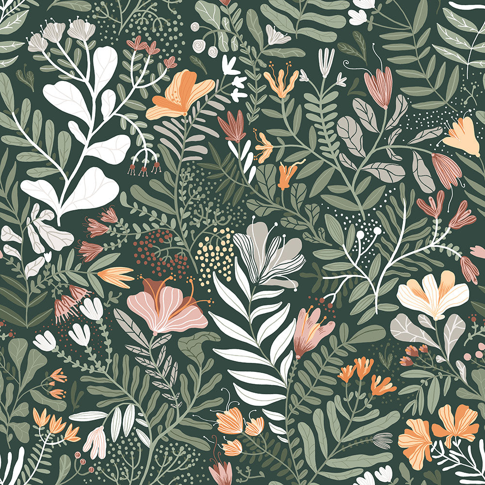 22009 - Brittsommar Wallpaper - Dark Gray - Midbec