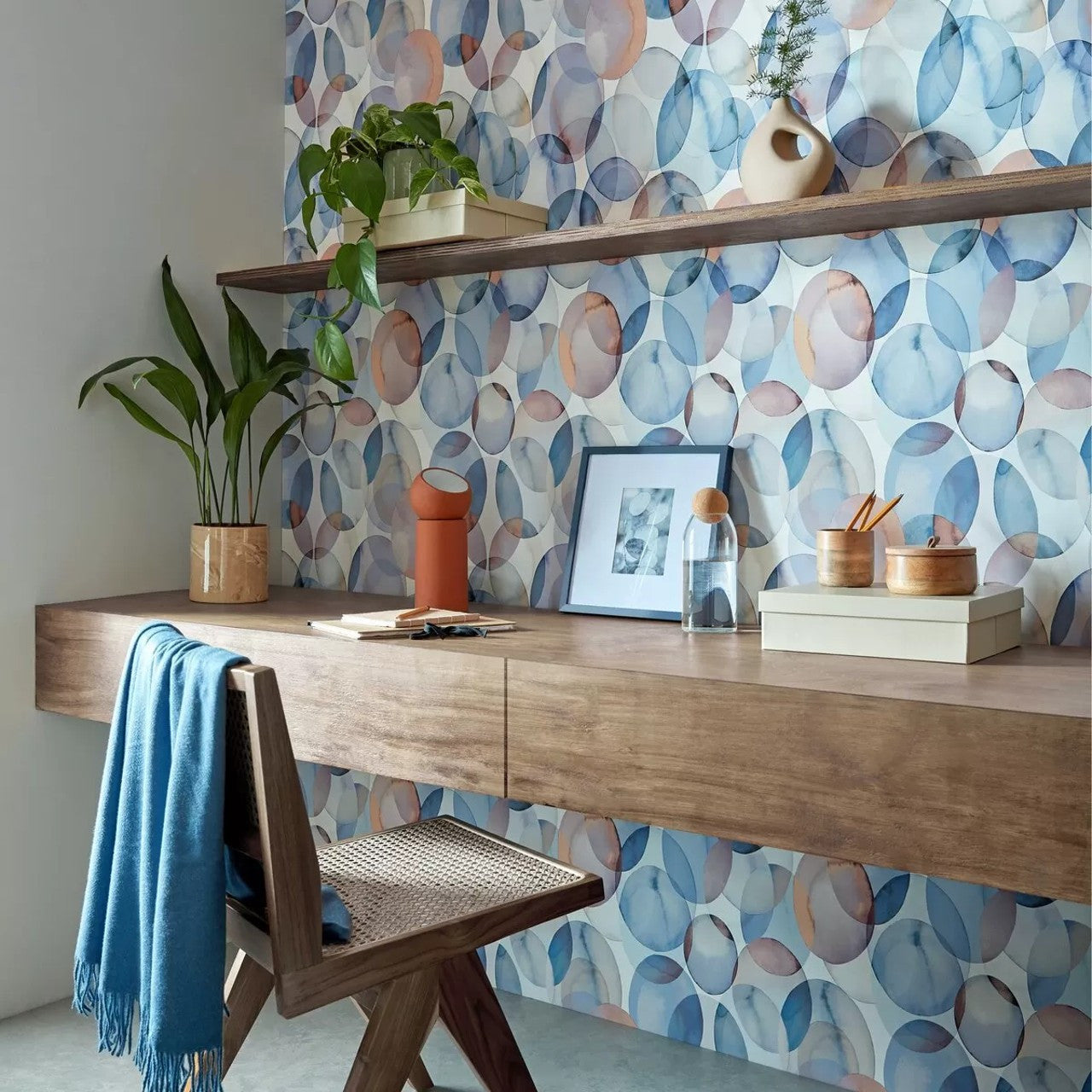 2210-159-01 - Honesty Wallpaper - Opal - 1838 wallcoverings