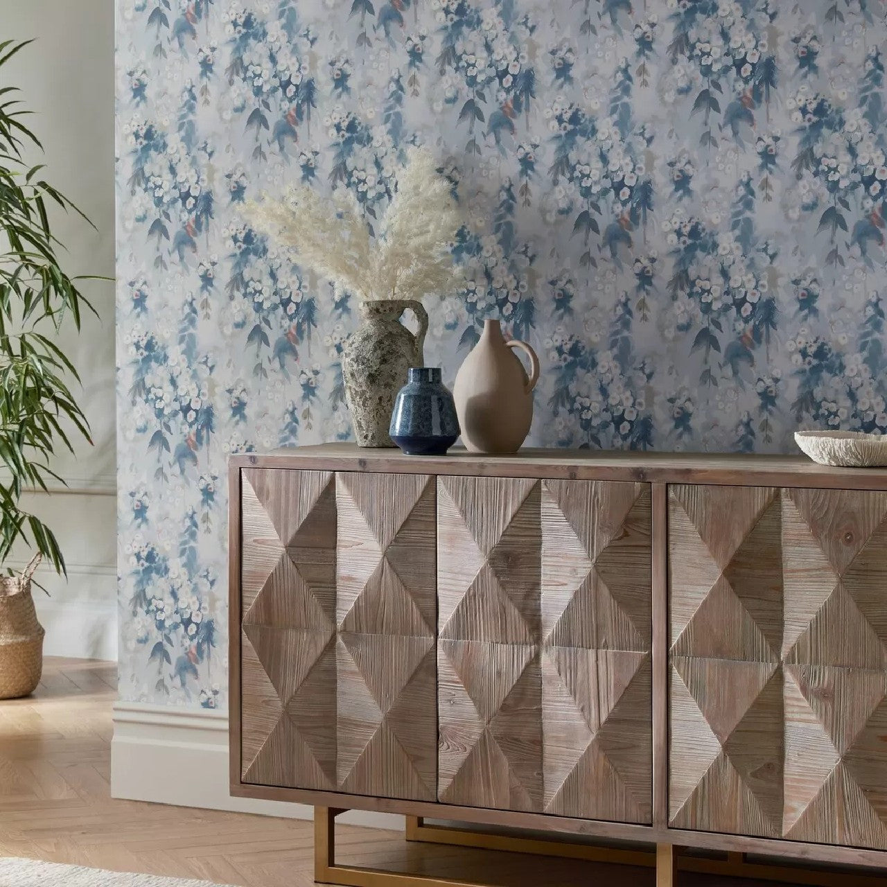 2210-162-03 - Cascade Wallpaper - Cornflower - 1838 wallcoverings