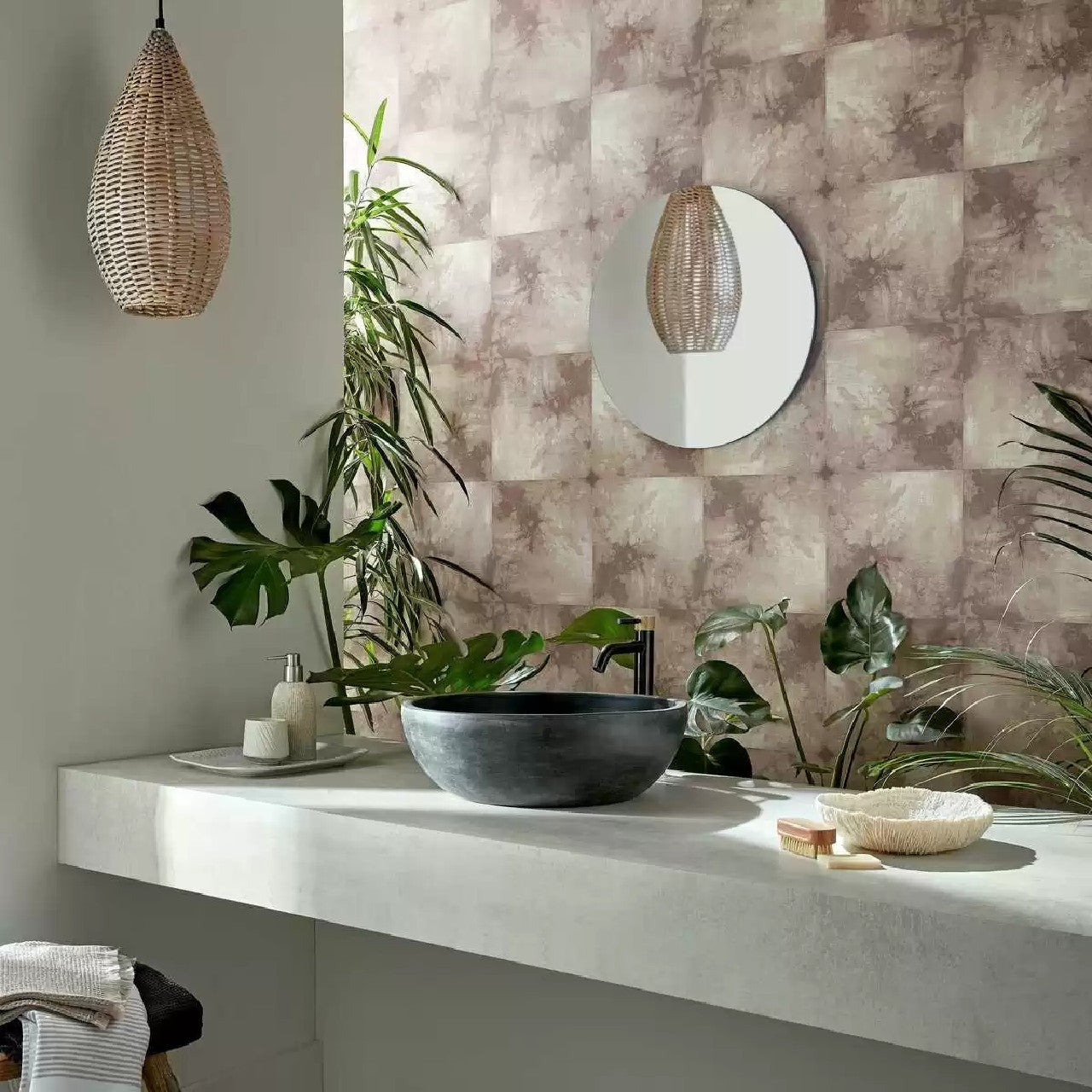 2210-164-03 - Crystalline Wallpaper - Carnelian - 1838 wallcoverings