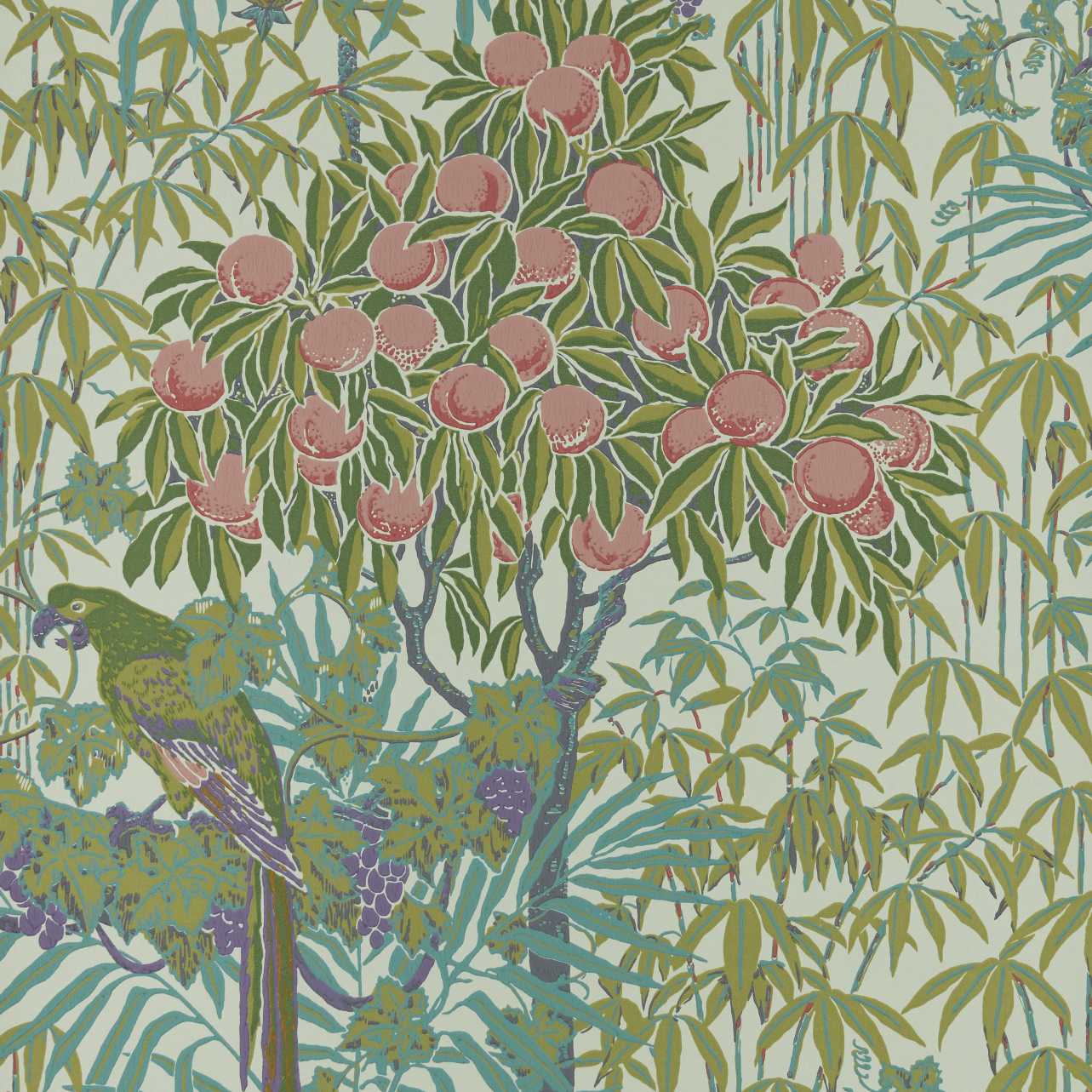 2311-167-01 - Macaw Wallpaper - Olive - 1838 wallcoverings