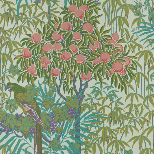 2311-167-01 - Macaw Wallpaper - Olive - 1838 wallcoverings