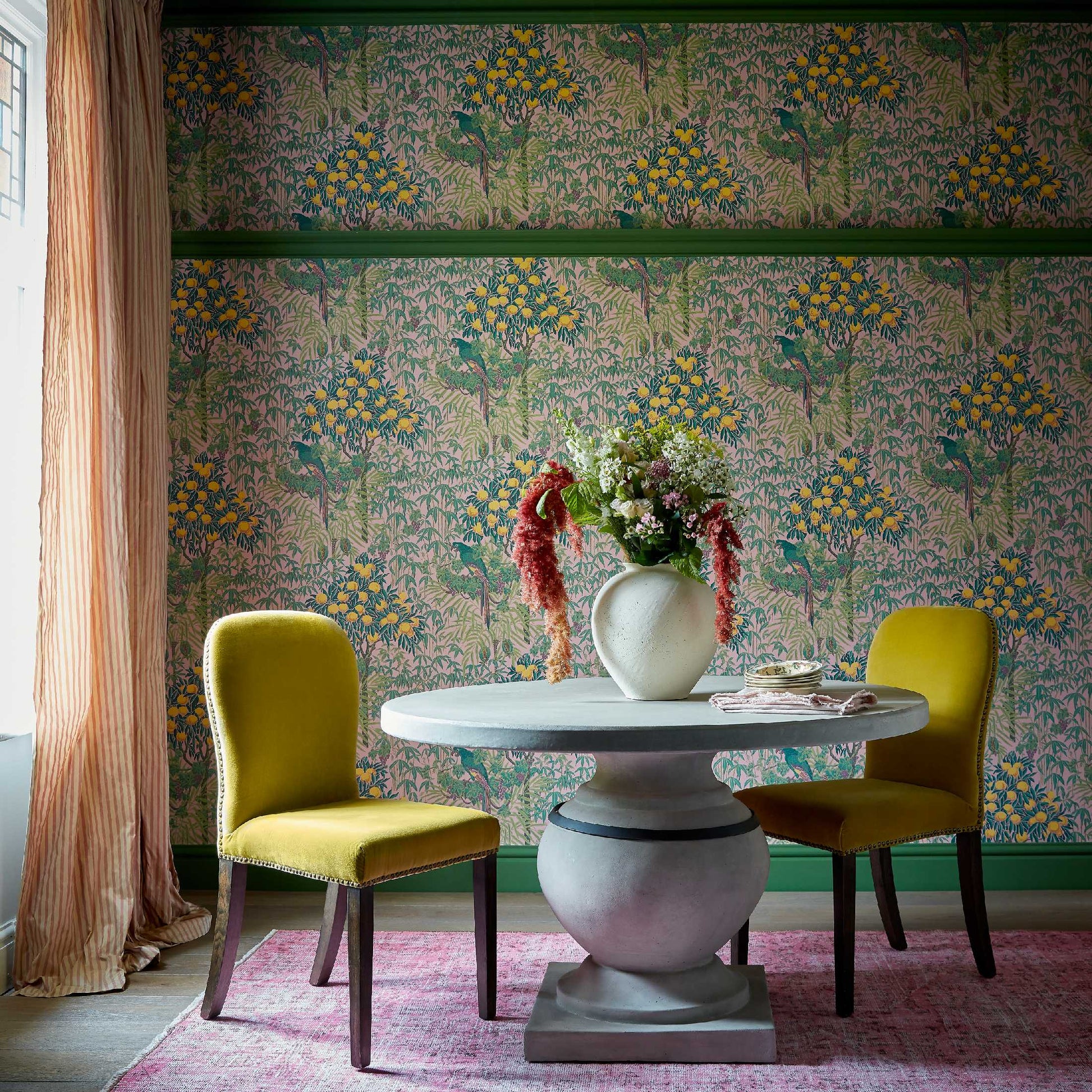 2311-167-02 - Macaw Wallpaper - Blush - 1838 wallcoverings