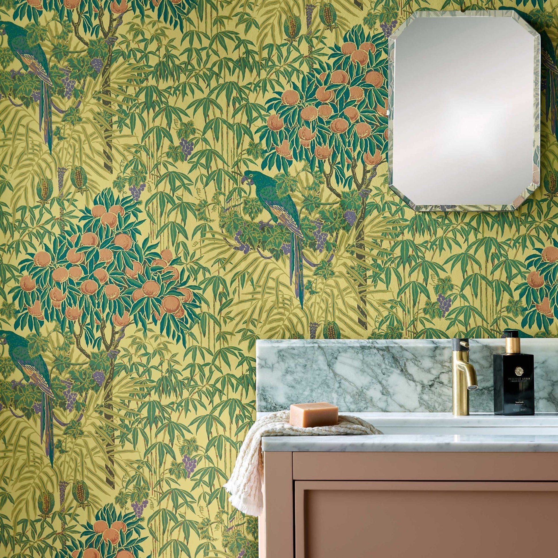 2311-167-03 - Macaw Wallpaper - Vivid Yellow - 1838 wallcoverings