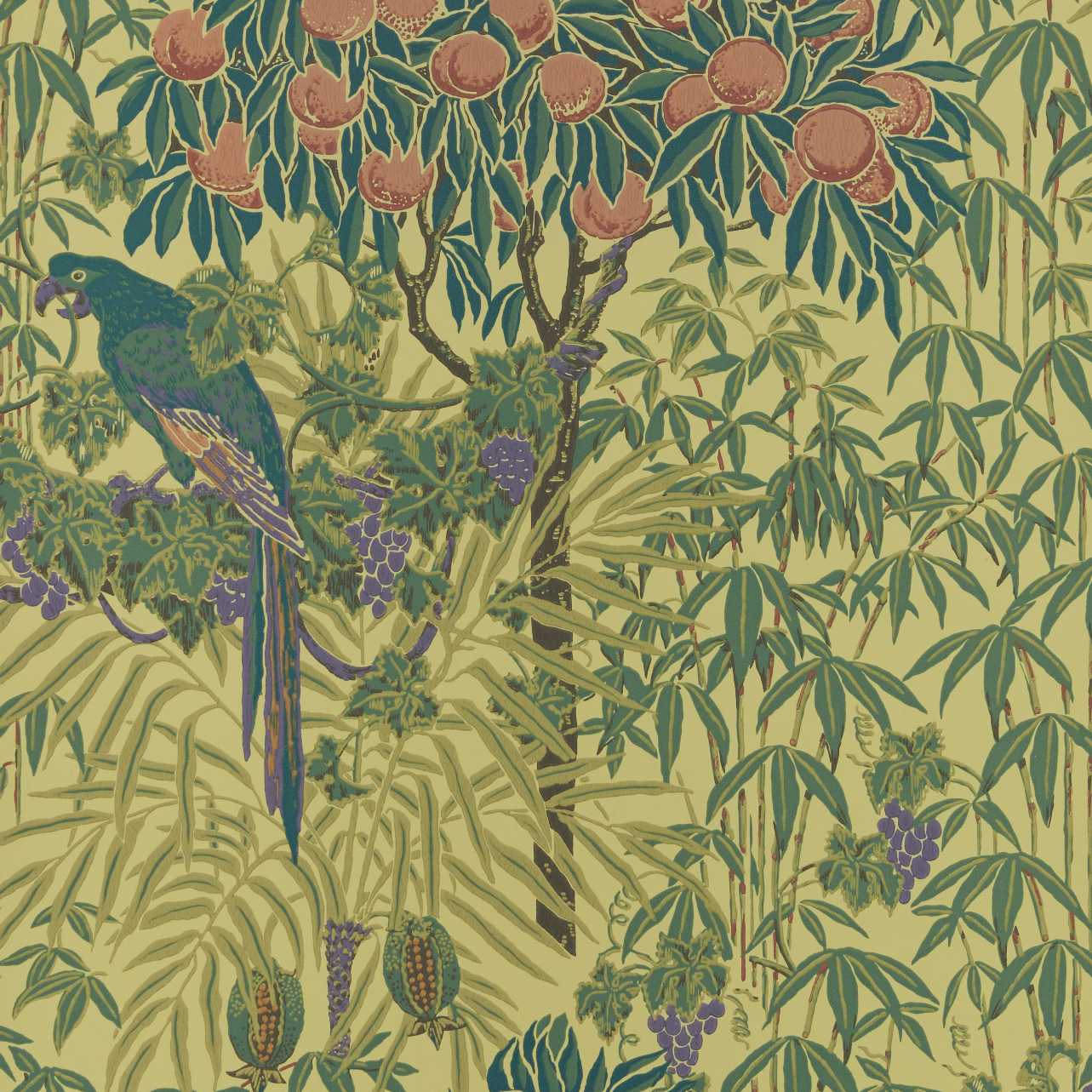 2311-167-03 - Macaw Wallpaper - Vivid Yellow - 1838 wallcoverings