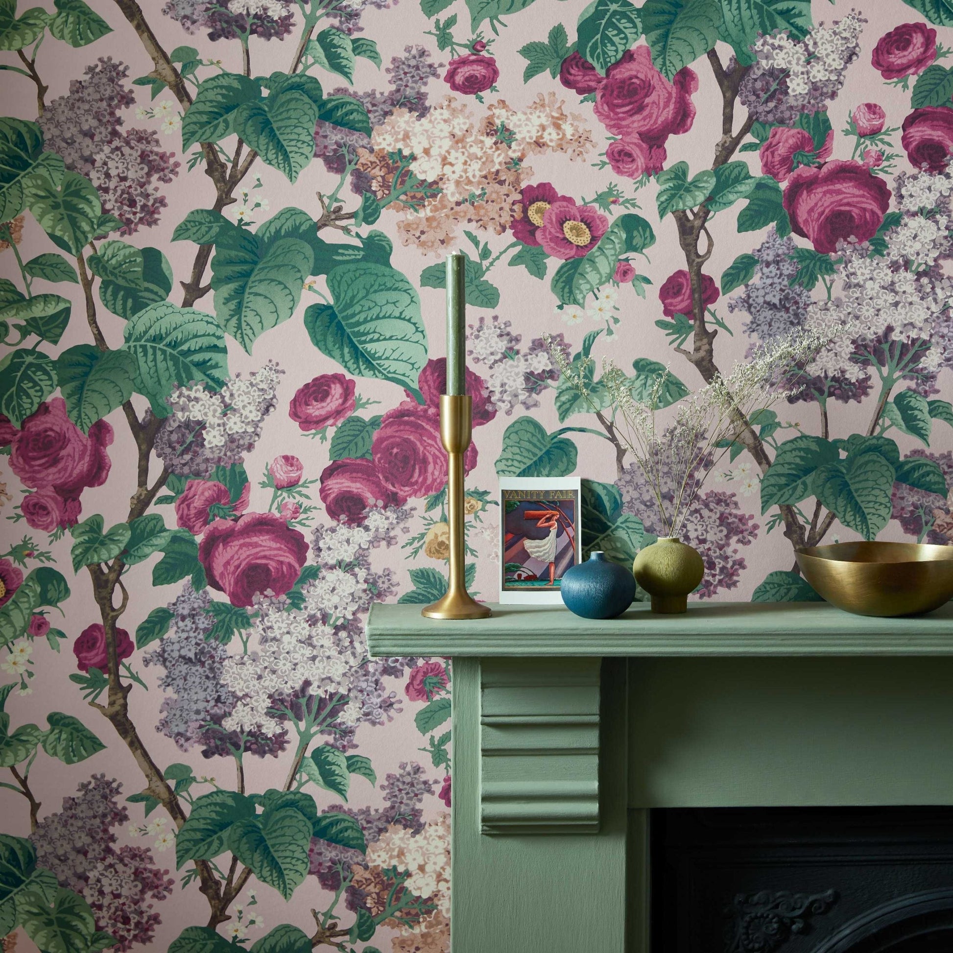 2311-168-02 - Floribunda Wallpaper - Blush - 1838 wallcoverings